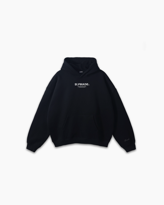 SLFMADE X MUSKI 'SIGNATURE' BLACK HOODIE