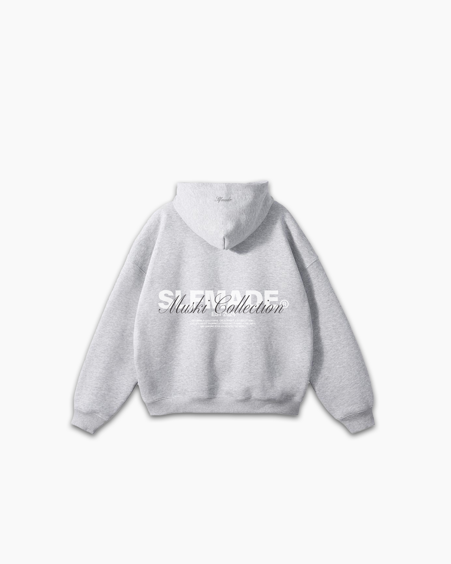 SLFMADE X MUSKI 'SIGNATURE' GREY HOODIE