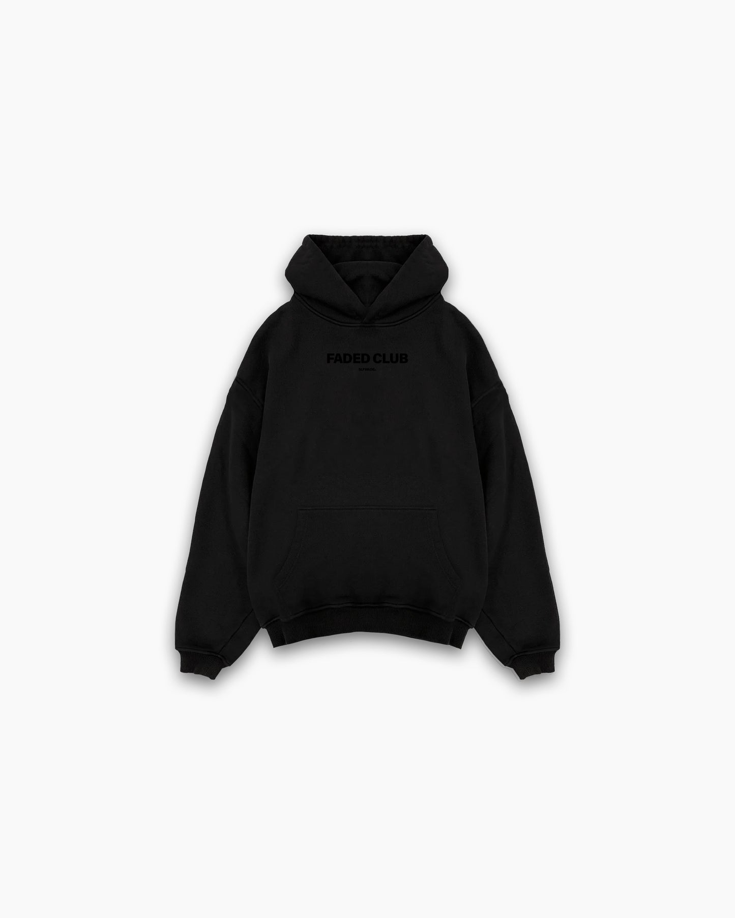 SLFMADE® x DASHIE 'FADED CLUB' BLACK HOODIE